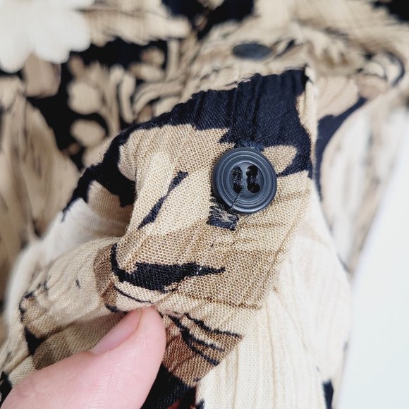 Alfred Dunner Vintage Hawaiian Short Sleeve Blouse Pads Top Button Front Retro - Picture 4 of 12